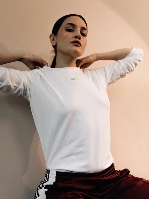 MUUV. longsleeve NEVER FOR MONEY ALWAYS FOR LOVE damski kolor biały - zdjęcie produktu nr 1