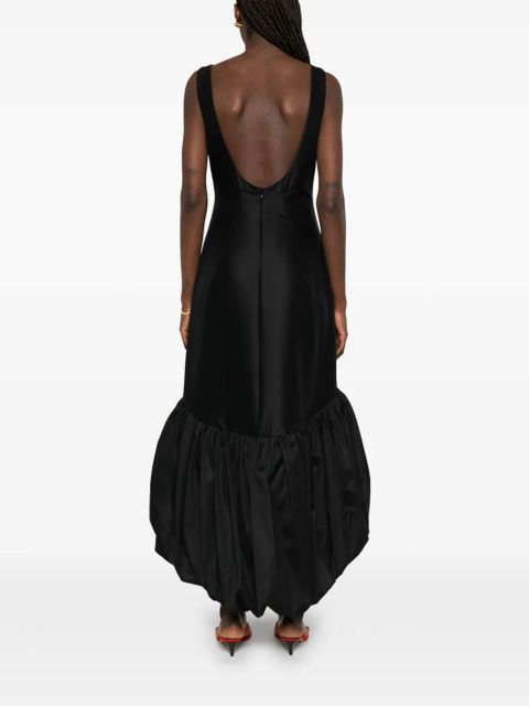 Róhe bubble-hem scoop-back midi dress - Black