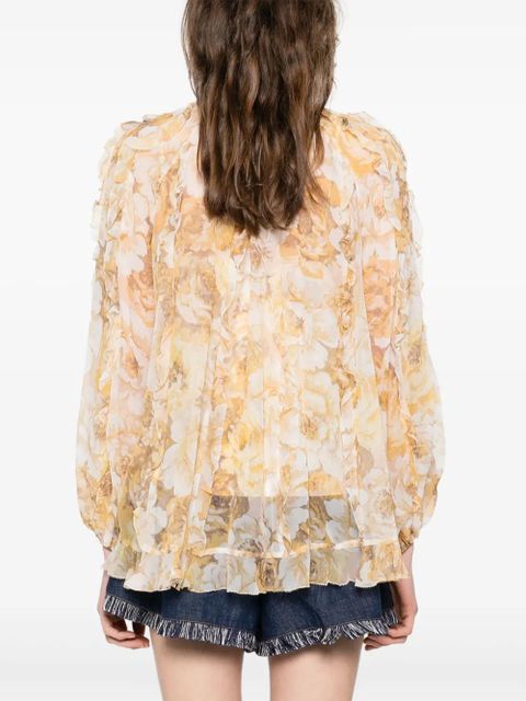 ZIMMERMANN frill-detail billow blouse - Neutrals