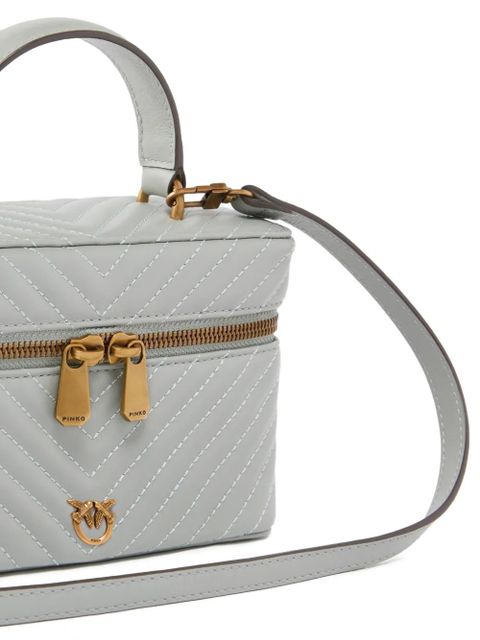 PINKO chevron quilted leather mini bag - Grey