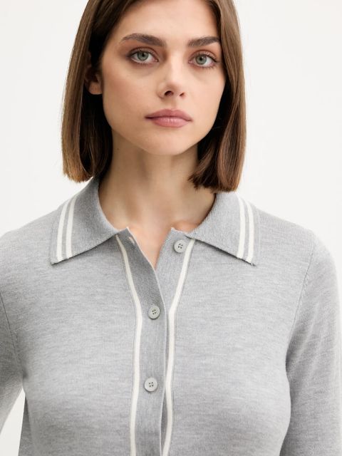 Guess Jeans kardigan z domieszką wełny damski kolor szary lekki W5YR32 Z3HO2 - zdjęcie produktu nr 2