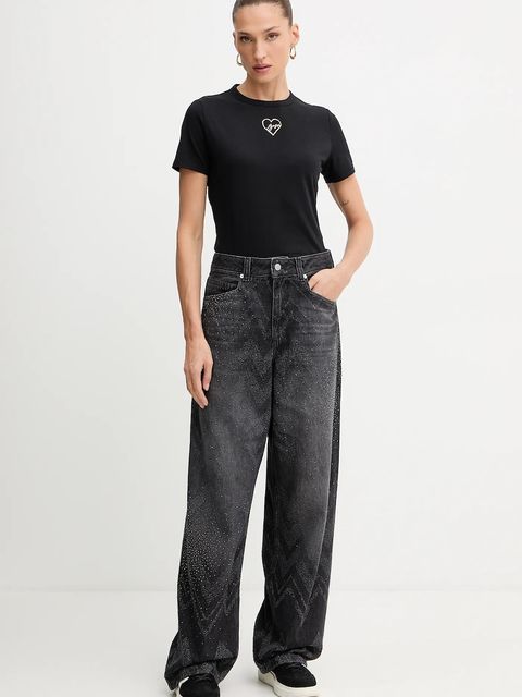 BOSS Orange t-shirt bawełniany damski kolor czarny 50549192 - zdjęcie produktu nr 2