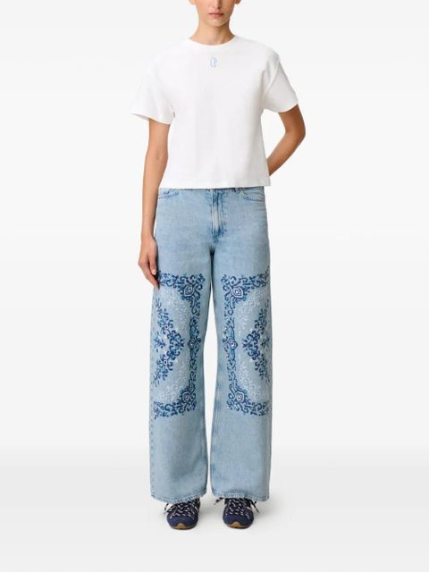 Claudie Pierlot round-neck embroidered T-shirt - White - zdjęcie produktu nr 2