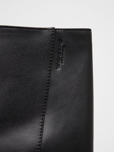 Vagabond Shoemakers Kozaki skórzane damskie kolor czarny na słupku