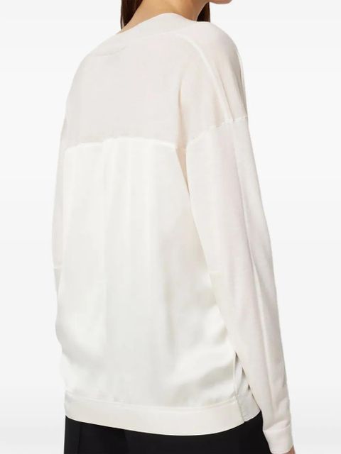TOM FORD V-neck long-sleeve knitted top - White