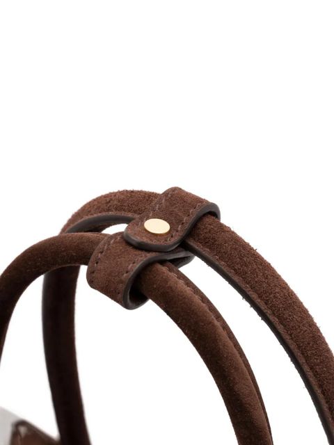 Miu Miu embossed-logo top-handle bag - Brown