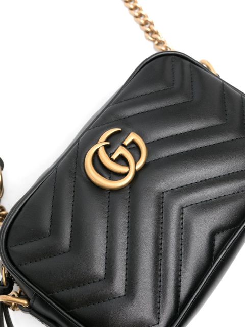 Gucci mini GG Marmont cross body bag - Black