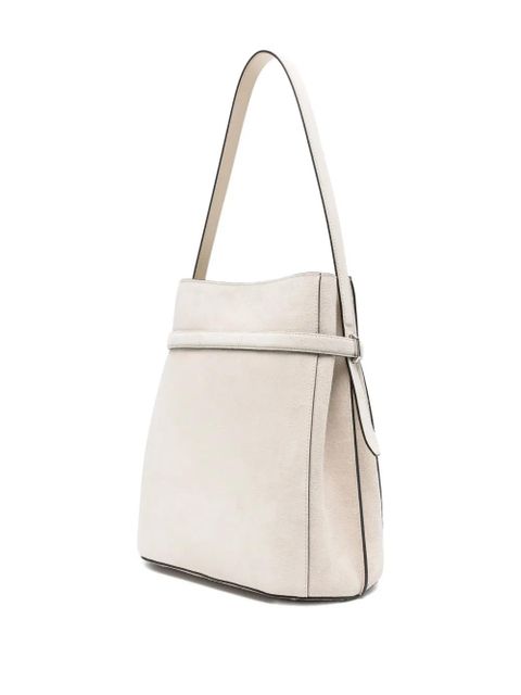 TOTEME belted suede bucket bag - Grey - zdjęcie produktu nr 2