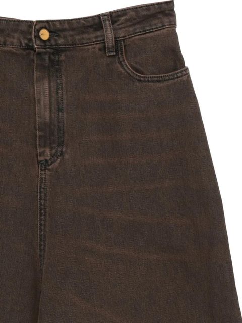 Alysi logo-patch five-pocket denim jeans - Brown