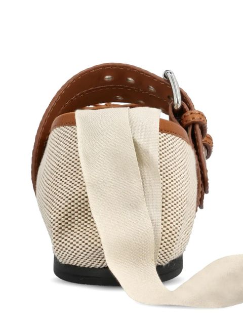 Miu Miu buckle-strap ballet flats - Neutrals