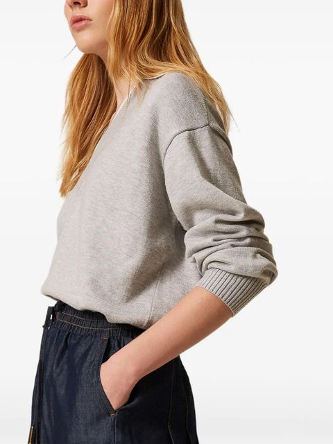 TWINSET chambray midi skirt - Blue