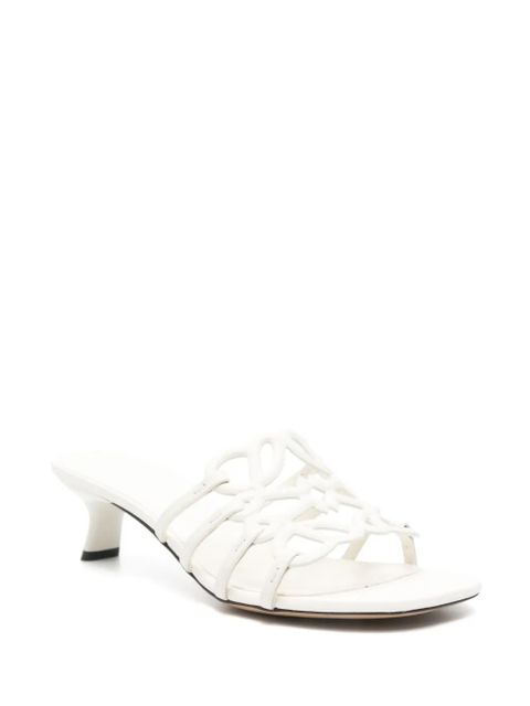 LOEWE 50mm Petal Anagram mules - White - zdjęcie produktu nr 2