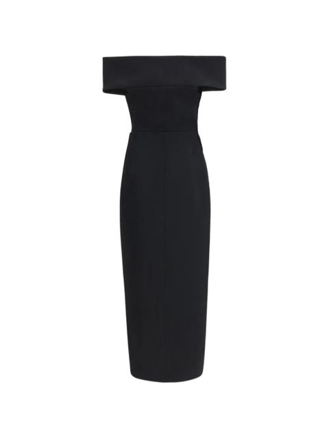 KHAITE Gene off-shoulder midi dress - Black - zdjęcie produktu nr 2