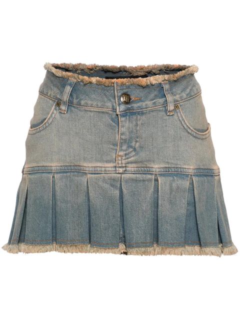 MISBHV pleated denim miniskirt - Blue - zdjęcie produktu nr 1
