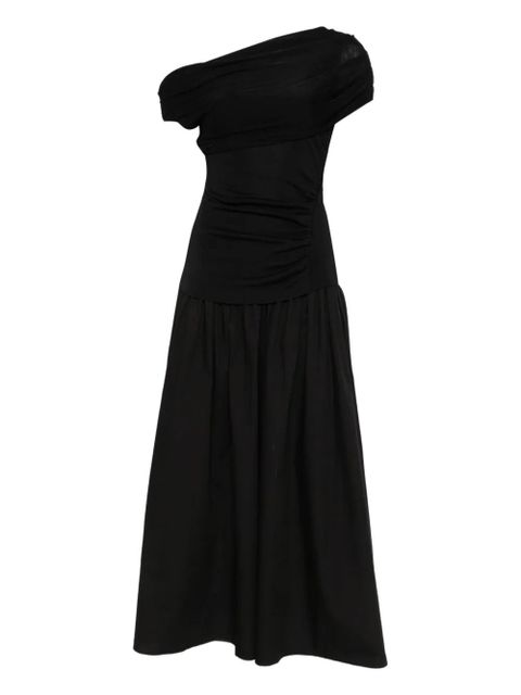 Self-Portrait draped midi dress - Black - zdjęcie produktu nr 1