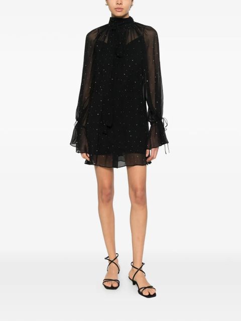 STAUD Roux tie mini dress - Black - zdjęcie produktu nr 2
