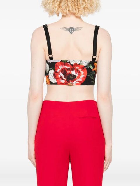 Dolce & Gabbana floral-print top - Black