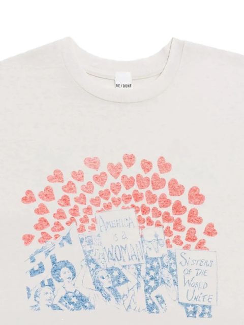 RE/DONE boxy-fit graphic-print T-shirt - Neutrals