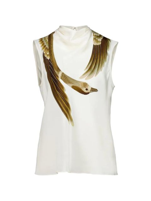 Altuzarra Arlie goose-print top - Neutrals - zdjęcie produktu nr 1