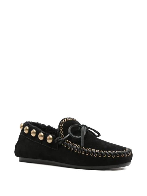 ISABEL MARANT gold-stud embellished loafers - Black - zdjęcie produktu nr 2