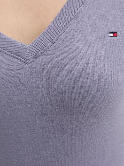 Tommy Hilfiger t-shirt bawełniany damski kolor fioletowy WW0WW40584