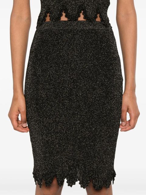Chloé scallop knitted midi skirt - Black - zdjęcie produktu nr 2