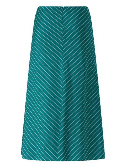 PINKO striped-pattern A-line skirt - Green - zdjęcie produktu nr 2