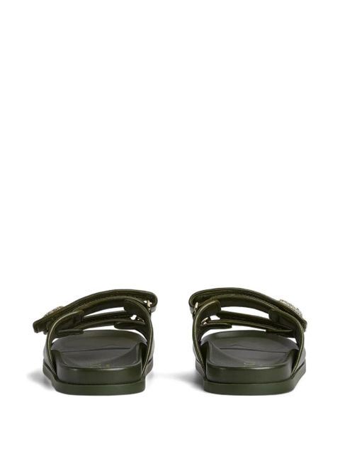 Gucci Double G leather sandals - Green