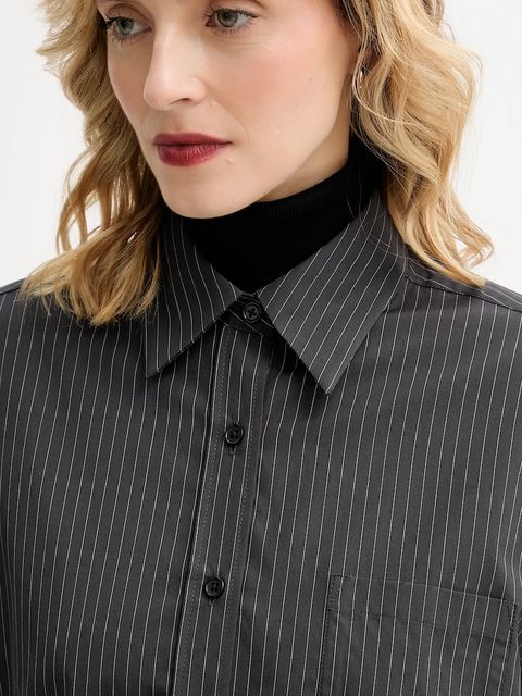 Filippa K koszula bawełniana damska kolor szary relaxed z kołnierzykiem klasycznym 31822