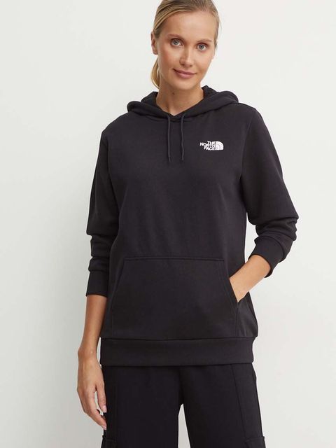 The North Face bluza Simple Dome Hoodie damska kolor czarny z kapturem z nadrukiem NF0A89EYJK31 - zdjęcie produktu nr 1
