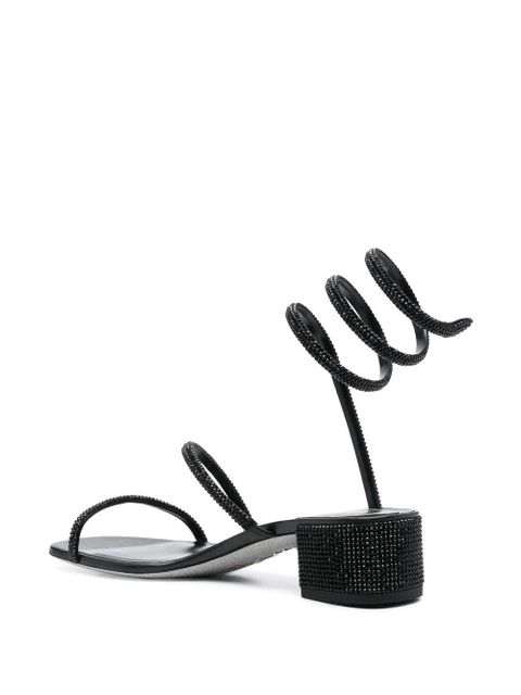 René Caovilla Cleo 50mm leather sandals - Black