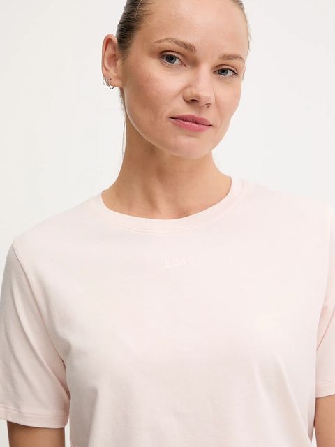 BOSS t-shirt damski kolor różowy