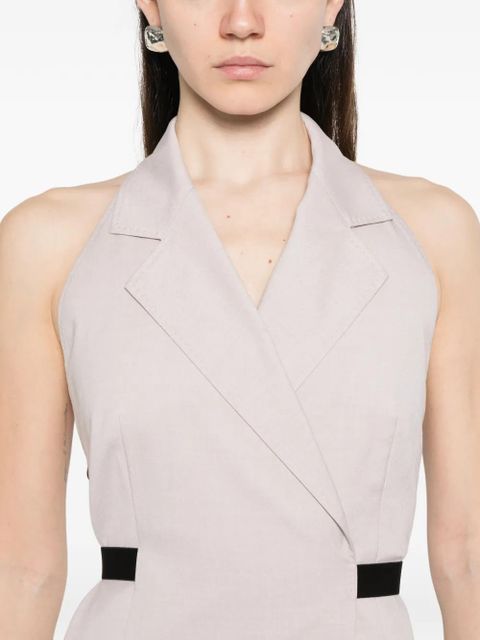 Max Mara flap-pockets midi dress - Neutrals