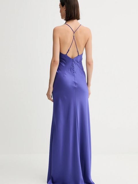 Patrizia Pepe sukienka kolor fioletowy maxi dopasowana 8A1565 A563