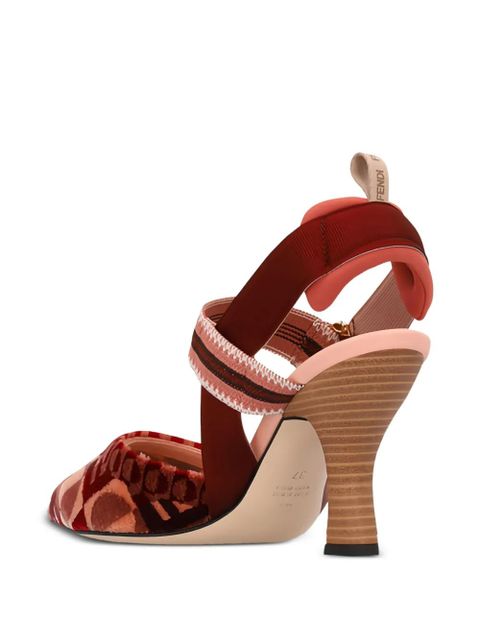 FENDI 85mm Colibri slingback pumps - Red