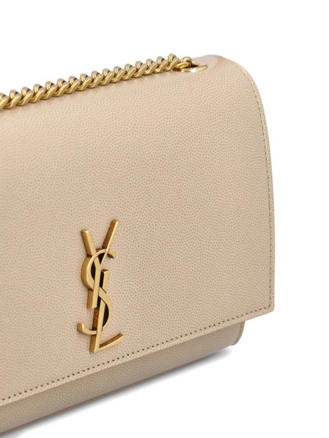 Saint Laurent New small KATE bag in grain-of-powder leather - Neutrals