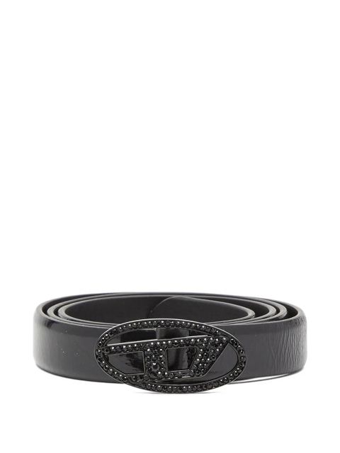 Diesel B-1dr Strass 20 logo-buckle belt - Black - zdjęcie produktu nr 1