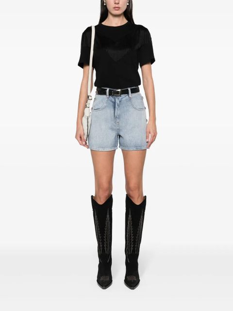 PINKO Under World fringe-detailed T-shirt - Black - zdjęcie produktu nr 2