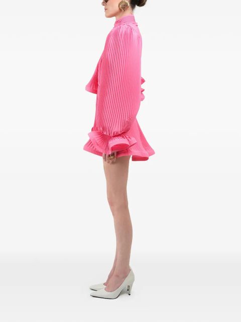 Rowen Rose pleated puffy mini dress - Pink