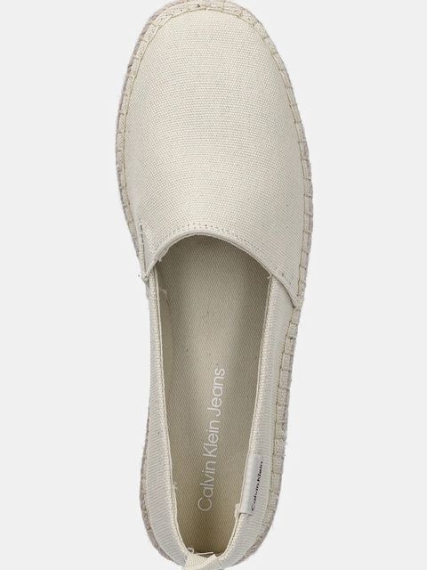Calvin Klein Jeans espadryle PLATFORM ESPADRILLE ML CS kolor beżowy na platformie YW0YW01871