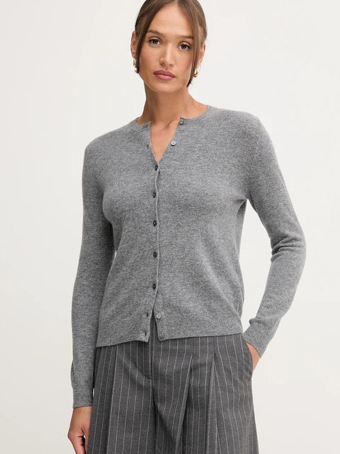 United Colors of Benetton kardigan wełniany kolor szary lekki - zdjęcie produktu nr 1