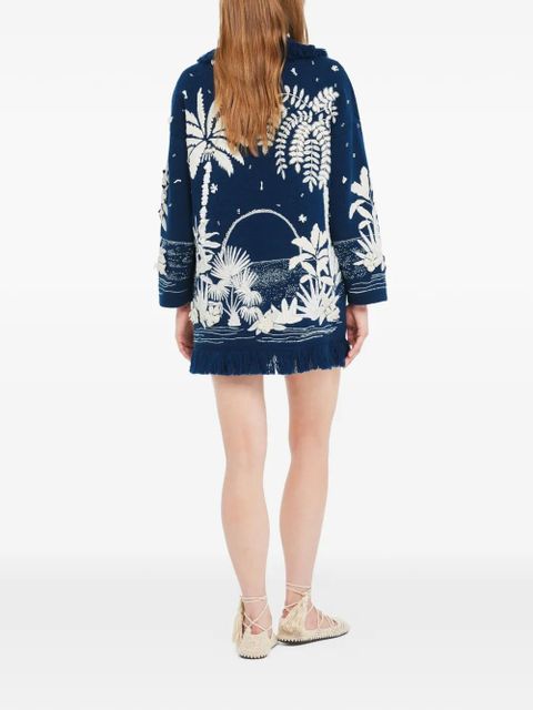 Alanui Postcard From Paradise cardigan - Blue