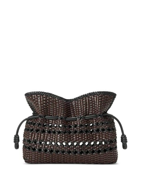 LOEWE medium Falmenco woven clutch bag - Brown - zdjęcie produktu nr 2