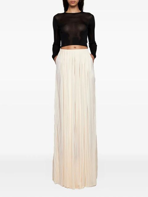 Saint Laurent pleated maxi skirt - Neutrals - zdjęcie produktu nr 2