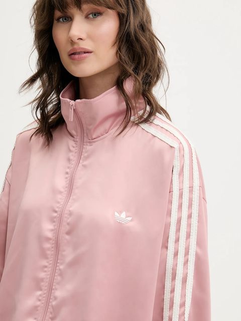adidas Originals bluza Satin Tt damska kolor różowy z aplikacją KC8812