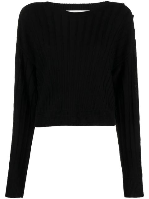 Ba&Sh Jynx ribbed cropped jumper - Black - zdjęcie produktu nr 1
