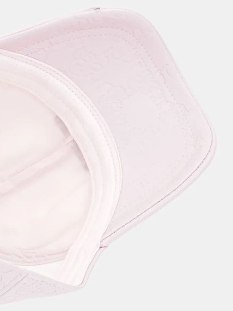Guess czapka z daszkiem EMBOSSED kolor różowy z aplikacją V5RZ00 WH8D0