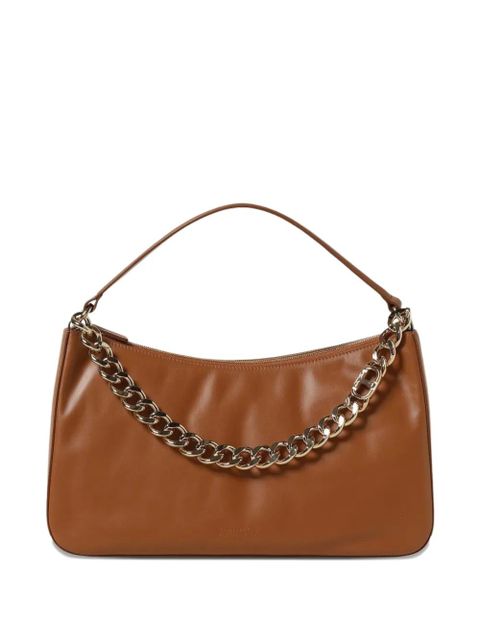 TWINSET medium chain leather shoulder bag - Brown - zdjęcie produktu nr 1