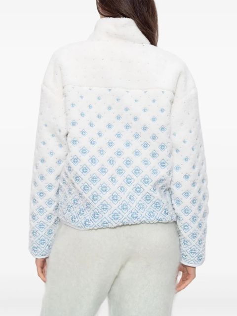 Casablanca monogram zip-up fleece jacket - White - zdjęcie produktu nr 2
