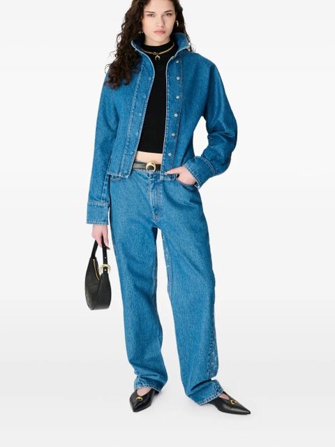 Marine Serre Moon Laser wide-leg jeans - Blue - zdjęcie produktu nr 1